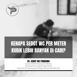 Kenapa Sedot WC Per Meter Kubik Lebih Banyak Di Cari?